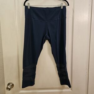 APANA stretch yoga walking running pants leggings women's size L Large